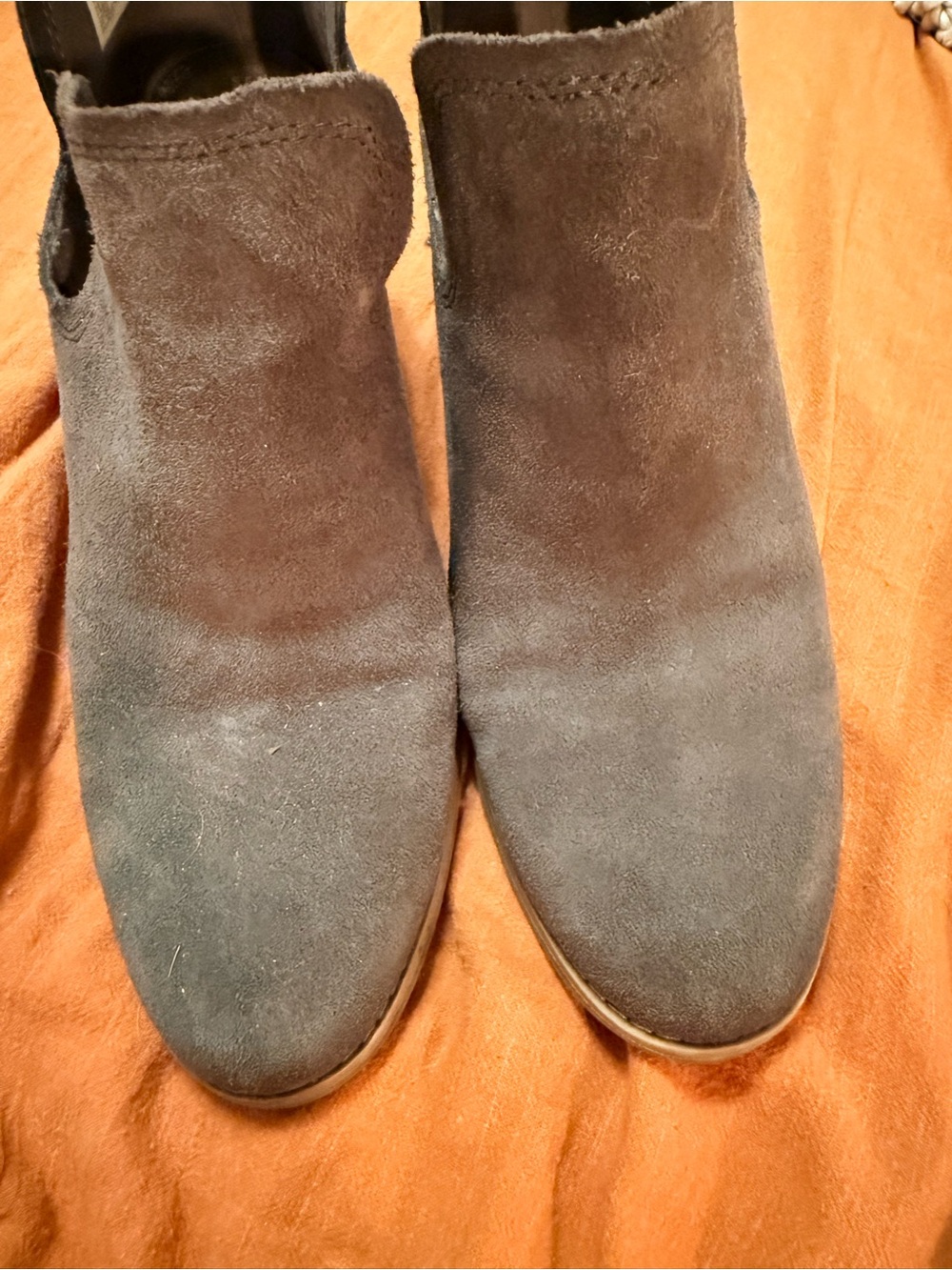 Toms Suede Ankle Booties in Dark Brown
